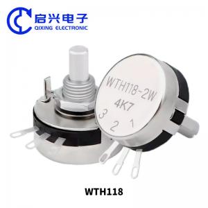 China WTH118-2W 100k Dual Gang Potentiometer With Switch Carbon Linear Variable Turn supplier