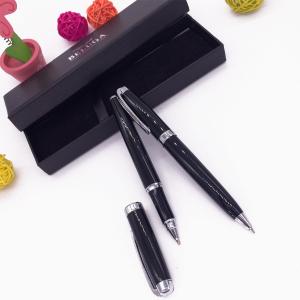 Customized Metal Laser Engraving Pen with Cap Set Box Packing for Gifts