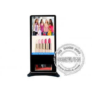 55inch Smart Touch Kiosk with Shoes Cleaner Interactive Android Advertising Standee with remote managing Software