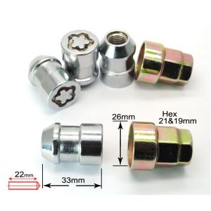 Universal Alloy Locking Wheel Nuts Stable Performance For Hyundai / Ford / KIA