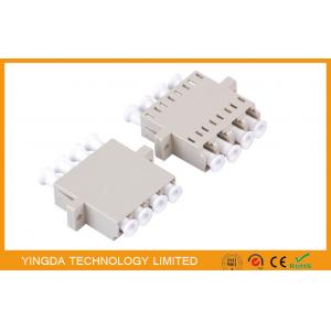 China FTTH Rack Panel LC Quad Adapter , LC MM Optical Fiber Adapter Customized supplier