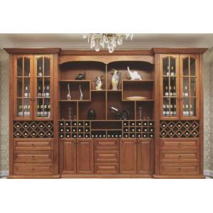 2M Solid Wood Storage Cabinet Wall Mounted Display Units For Living Room