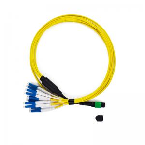 China MM Low Loss MTP MPO Patch Cord 8 / 12 / 24core PVC 3.0mm Fanout Hybrid Patch Cord supplier