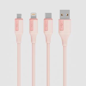 China OEM Multi-Connector Universal Charging Cable with Fast Charging CC60W/CL27W 3A wholesale