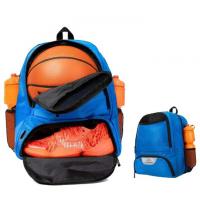 China Waterproof Polyester Basketball Bag Backpack With Shoe Compartment on sale