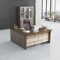 China Brown wood Business Long Office Desk for Home Office Table OEM ODM on sale