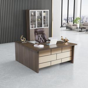 Brown wood Business Long Office Desk for Home Office Table OEM ODM