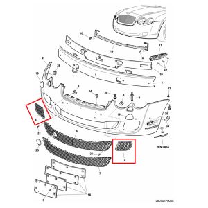 China For Bentley Continental GT 2009-2013 Extreme Speed Version Left Right Front Bar Grille Air Inlet Mesh Chrome OEM 3W8807683E 3W8807682E wholesale
