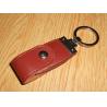 Customized Brown/black leather usb flash memory disk with keyring (MY-UL03)