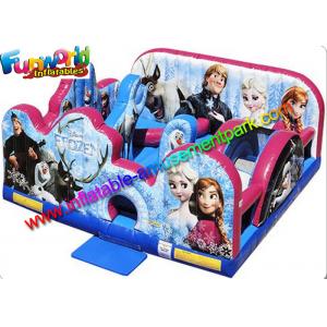 0.55mm PVC Tarpaulin Inflatable Obstacle Game Frozen Toddler Town for Outdoor Play