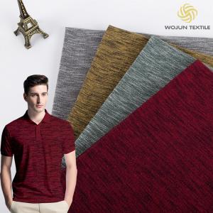 China Rough 210gsm Polo Shirt Material , 32S Slub Cotton Fabric Double Face supplier