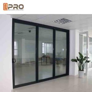 China Powder Coated Bullet Proof Aluminium Sliding Glass Doors Customized Size corner sliding door sliding door sensor price supplier