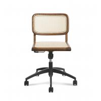 China 360 Deg 0.121CBM High Quality Executive Cane Leather Office Seat Walnut 3d on sale