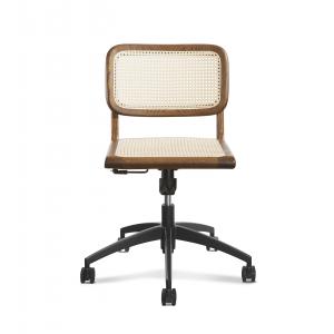 360 Deg 0.121CBM High Quality Executive Cane Leather Office Seat Walnut 3d