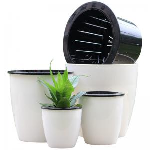China OD12 13cm Height Round Wick Rope Self Watering Houseplant Pots supplier