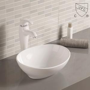 Sleek And Elegant Oval Ceramic Art Bathroom Sink Counter Top Wash Basin