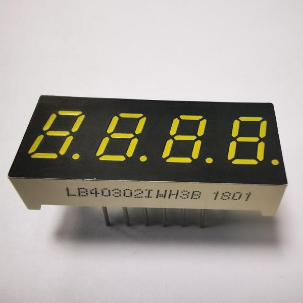 4 Digit 7 Segment LED Display Common Cathode Ultra White 7.62mm for Temperature Indicator
