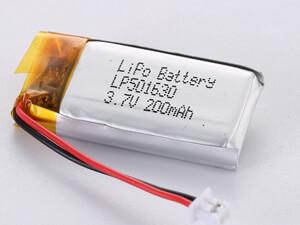 3.7V 200MAH 1S1P Lithium Polymer Battery Pack Assembly Model with 12 Months Guarantee and Toxic Materials NO PCM Small Size