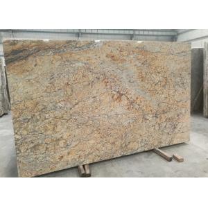 China Golden Yellow Stone Granite Slabs , 2.72g / Cm³ Density Large Stone Slabs supplier