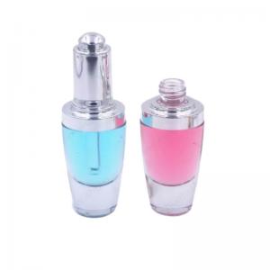 Cosmetics Essential Oil Luxury 30ml Glass Dropper Bottles With Various Cap Color