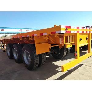 China 40 Foot Flat Bed Semi Trailer 2 Axle Semi Truck Flatbed Trailer supplier