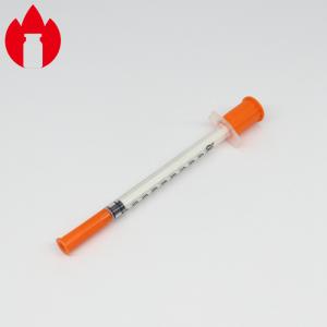China 1ml Injectable Insulin PP Plastic Medicine Syringe Single Use supplier