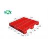 China Reinforced HDPE Three Skid Plastic Standard Pallets With 8 Steel Tubes Inside For Rack wholesale