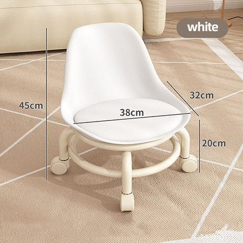 Selected High Density Rebound Sponge Low Rolling Stool Waterproof Leather Soft And Comfortable Seat Surface