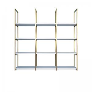 China Gold Stainless Steel Shelf Rack Commercial Shop Bags Display Use supplier