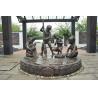 Realistic Large Outdoor Bronze Sculptures Children Playing Shape Antique Design