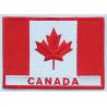 Custom plastic backing twill 100% embroidered Canada flag patches,sew-on,8.0cm*6