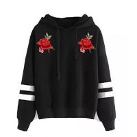 China Fashion Plain Pullover Sweater Hoodies V Neck Ladies Sweater Hoodie on sale