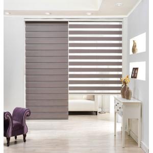 Beige Zebra Blinds Fabric Open Vanes For Bathroom ISO9001 Approved