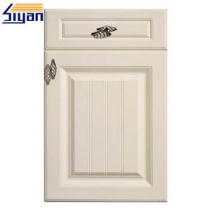 Flat Panel Kitchen Cabinet Doors Vinyl Wrapped / MDF Kitchen Cupboard Doors