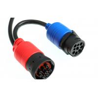 China Heavy Duty J1939 Male To Female Extension OBD Cable For Vehicle Gateway Install on sale