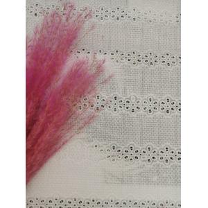 Linear Broderie Embroidered Eyelet Fabric 100% Cotton Nightgown Fabric