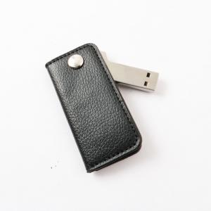 China Portable Leather Cover Key Metal Usb Flash Drive  64GB 128GB 30MB/S supplier