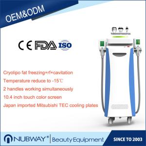 2018 latest Beijing Nubway OEM 5 handles Cavitation RF Cryo 3 in 1 fat freezing slimming machine