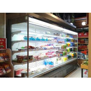 Open Air Commercial Beverage Fridge Vertical Air Curtain Merchandisers