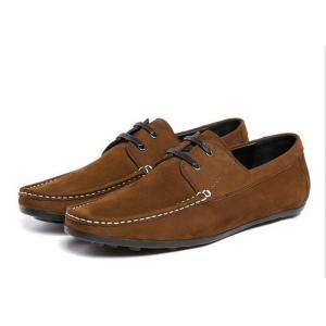 China Fashion Flats Mens Leather Loafers Luxury Handmade Suede Shoes supplier