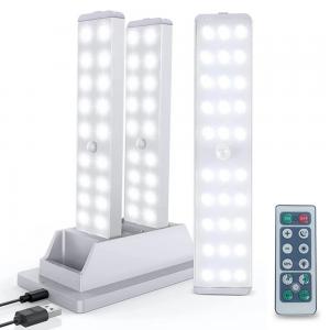 Wireless Charging Station LED Closet Lights 30LEDs/60LEDs Motion Sensor Rechargeable Cabinet Light for kitchen bedroom