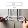 China Prodigy U Shaped Sliding Baby Safety Lock Adjustable Eco Friendly For Cabinet wholesale