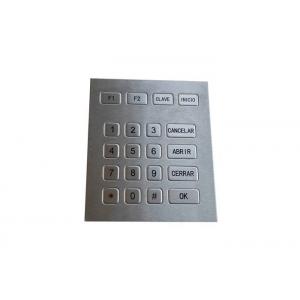 China TTL Connector Spanish Metal Keypad 4 x 5 20 Keys For Outdoor Auto Mounting supplier