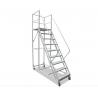 China Multi Functional Rolling Warehouse Ladders On Wheels / Rolling Step Ladder Safety wholesale