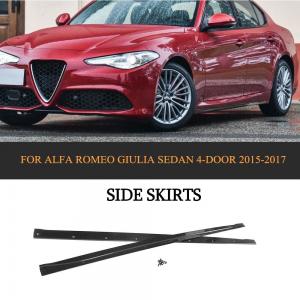 China Carbon Fiber Car Side Skirts Extension for Alfa Romeo Giulia Sedan 4-Door 2015-2017 wholesale