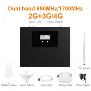 China 850MHz 1700MHz Dual Band Signal Booster Cellular Phone Repeater supplier