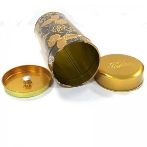 Matt Lamination D75mm CMYK Tinplate Tea Storage Tins