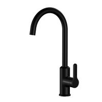China Matte Black Kitchen Sink Faucets With Sprayer 380.6mm 218mm on sale
