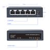 4 гаван порт 1x10/100mbps переключателя 4x10/100mbps POE переключателя 100M Poe poe ВВЕРХ ПО порту связи для камеры IP