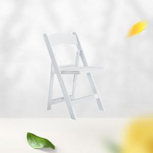 Square Outdoor Folding Chairs Wedding Party Wimbledon Garden White Resin Chairs